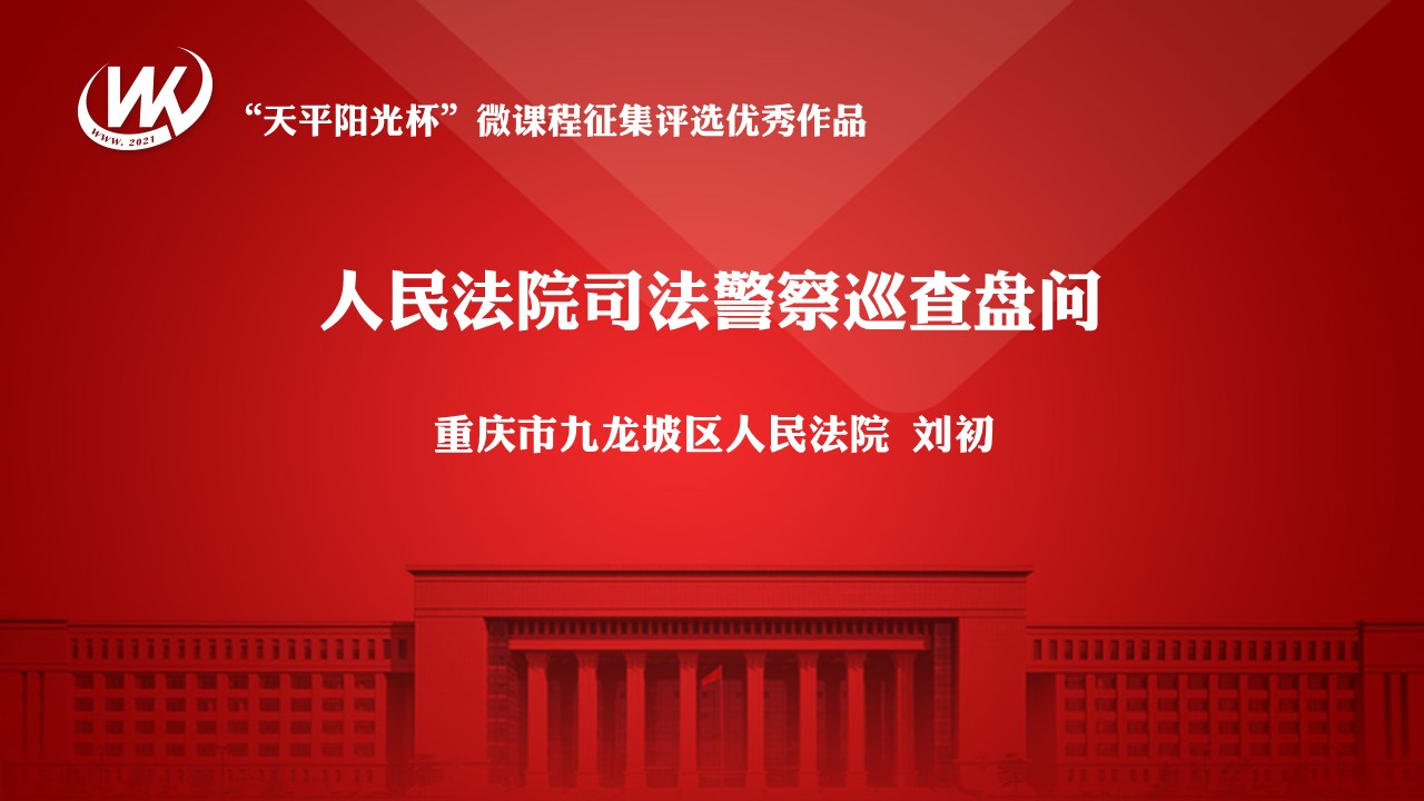 人民法院司法警察巡查盘问（请至内网观看）