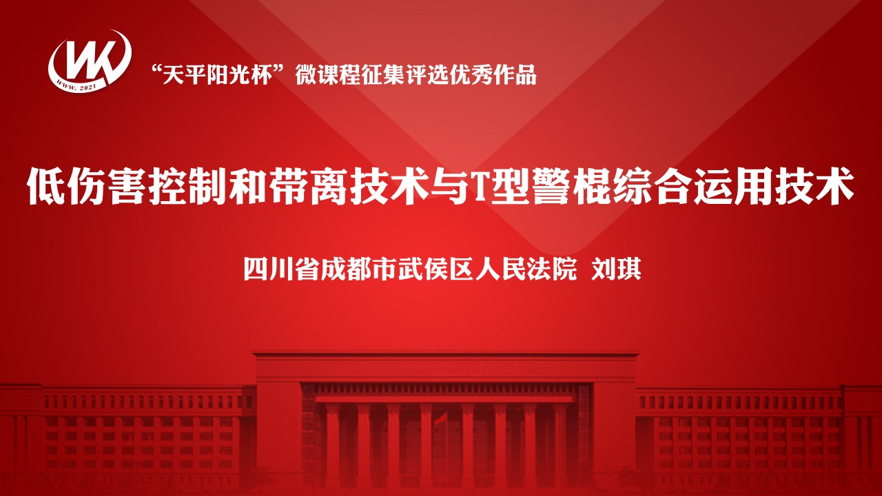 低伤害控制和带离技术与T型警棍综合运用技术（请至内网观看）